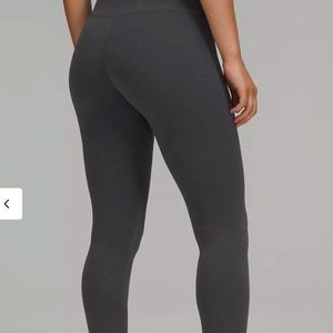 Lululemon Wunder Train High-Rise Crop 23" Heathered Graphite Grey Size 2